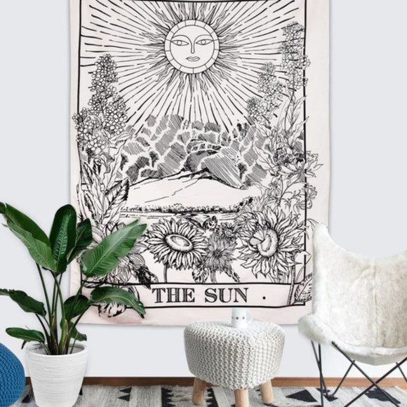 Tarot The Sun Wall Decor Tapestry